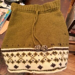 Everest Designs wool knit mini skirt
